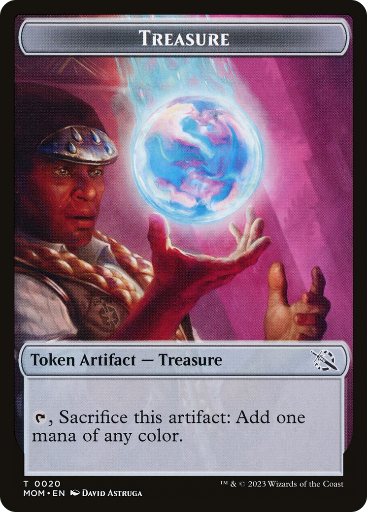 Treasure (20) // Phyrexian Hydra (12) Double-Sided Token [March of the Machine Tokens]-1
