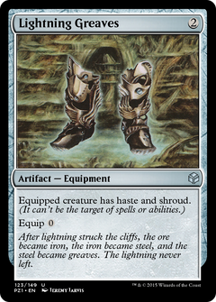 Lightning Greaves (PZ1-123) - Legendary Cube Prize Pack Foil-1