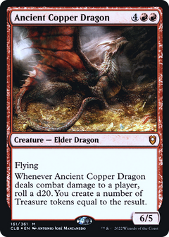 Ancient Copper Dragon [Commander Legends: Battle for Baldur's Gate Prerelease Promos]-1