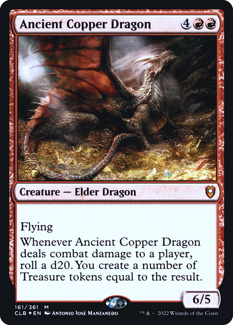 Ancient Copper Dragon [Commander Legends: Battle for Baldur's Gate Prerelease Promos]-1