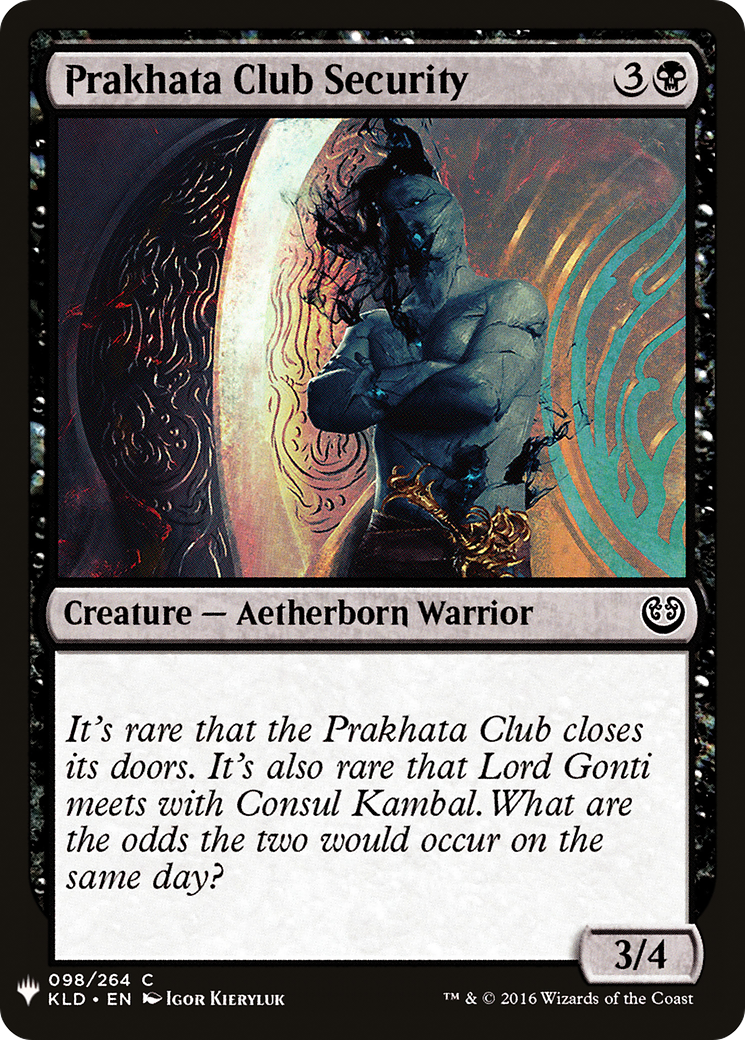 Prakhata Club Security [Mystery Booster]-1
