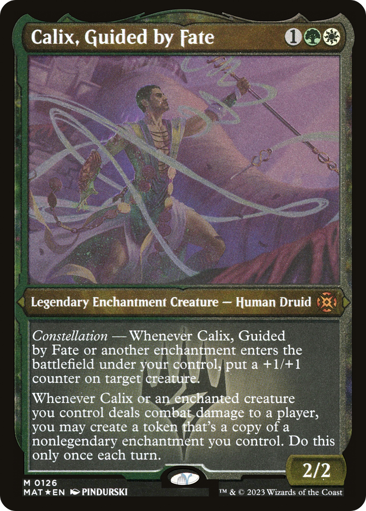 Calix, Guided by Fate (MAT-126) - March of the Machine: The Aftermath: (enchantment) Etched Foil-1