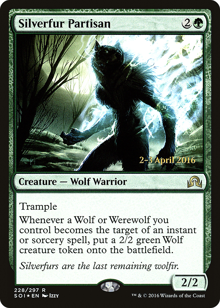 Silverfur Partisan [Shadows over Innistrad Prerelease Promos]-1