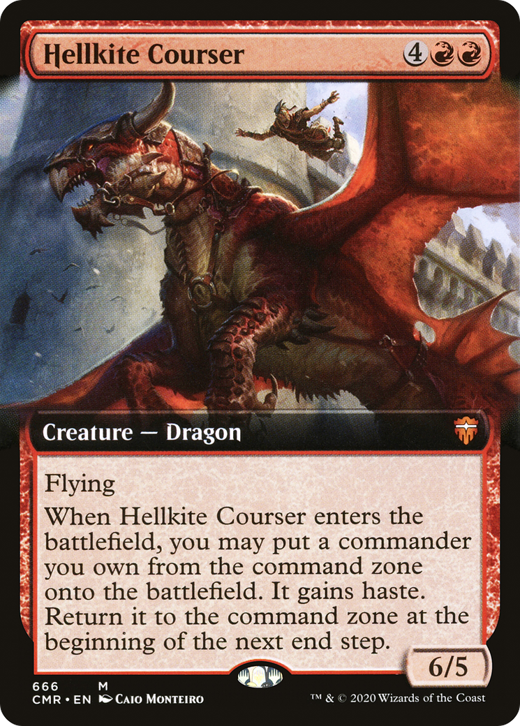 Hellkite Courser (Extended Art) [Commander Legends]-1