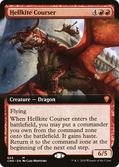 Hellkite Courser (Extended Art) [Commander Legends]-1