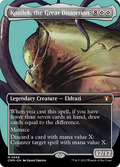 Kozilek, the Great Distortion (Borderless Profile) [Commander Masters]-1