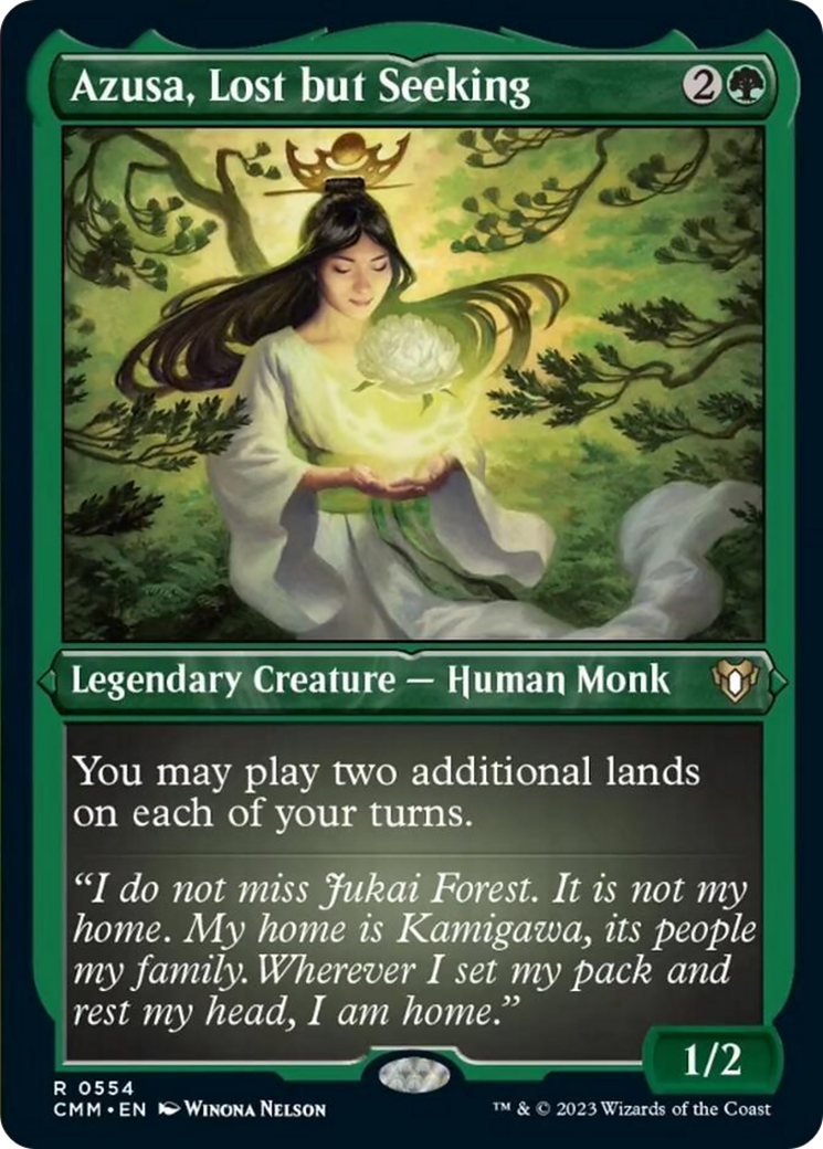 Azusa, Lost but Seeking (Foil Etched) [Commander Masters]-1