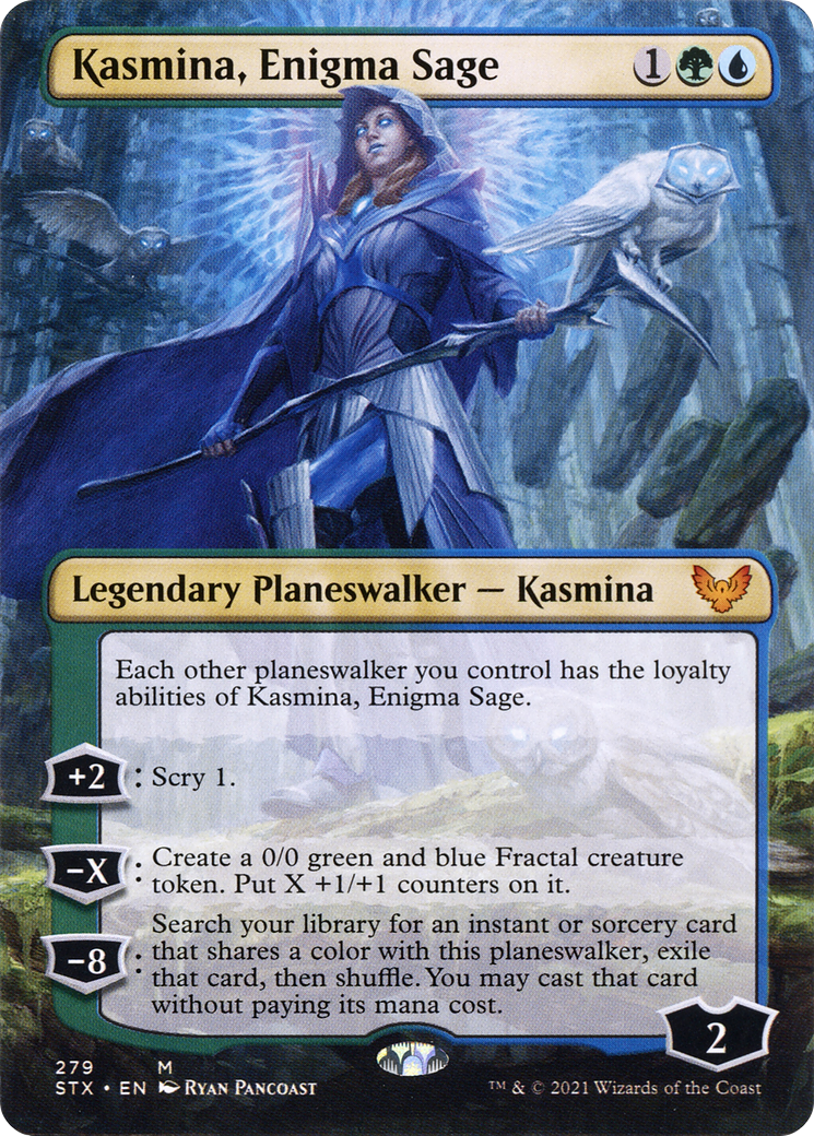 Kasmina, Enigma Sage (Borderless) [Strixhaven: School of Mages]-1