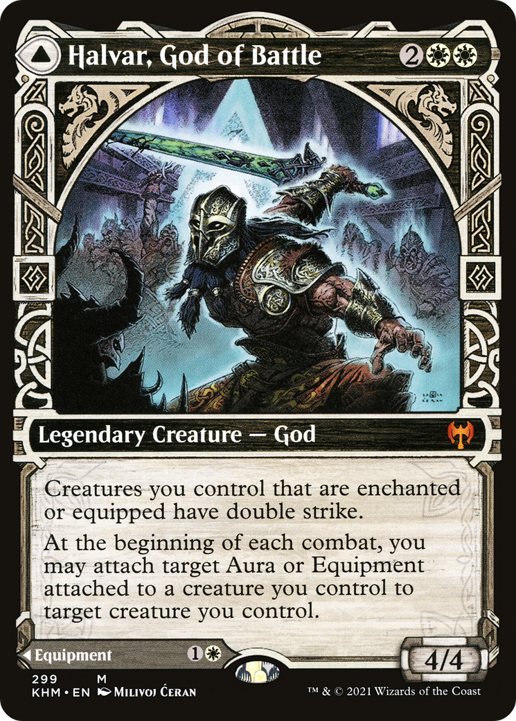 Halvar, God of Battle // Sword of the Realms (Showcase) [Kaldheim]-3
