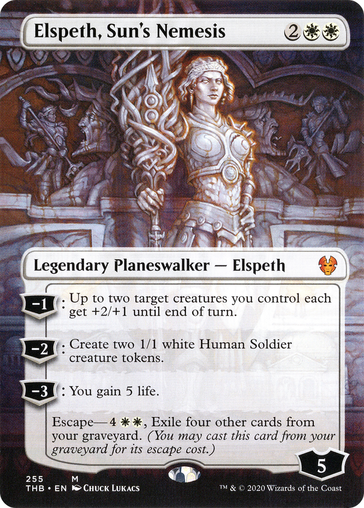 Elspeth, Sun's Nemesis (Borderless) [Theros Beyond Death]-1