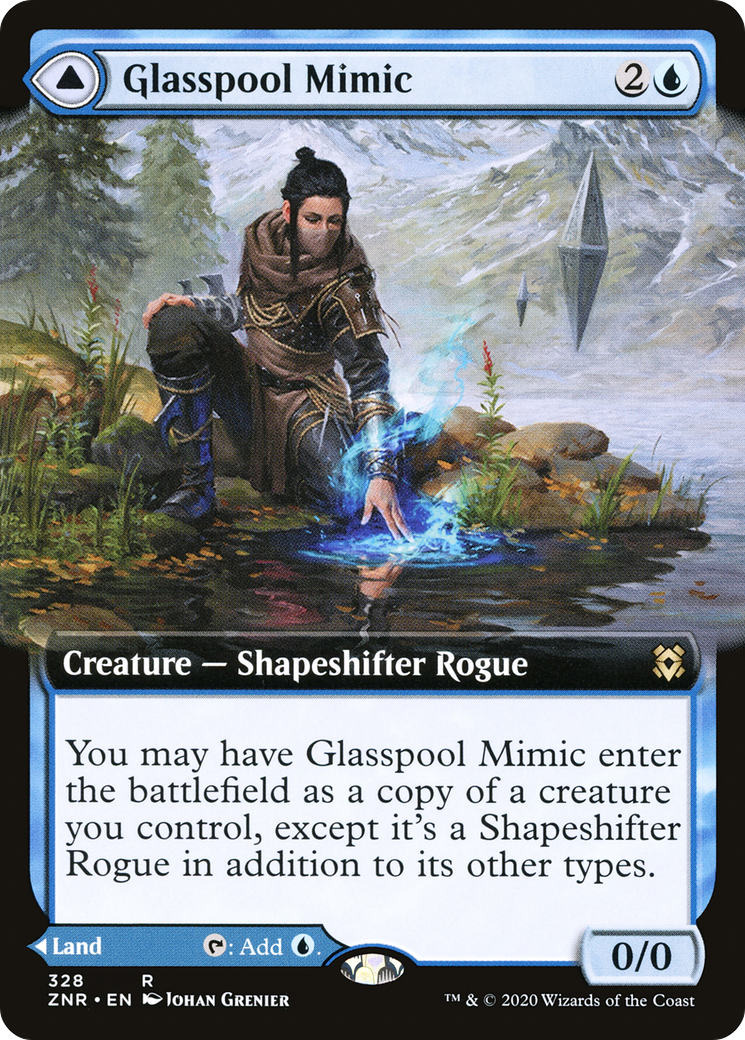 Glasspool Mimic // Glasspool Shore (Extended Art) [Zendikar Rising]-3