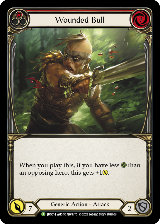 Wounded Bull (Red) [JDG014] (Promo)  Cold Foil-1