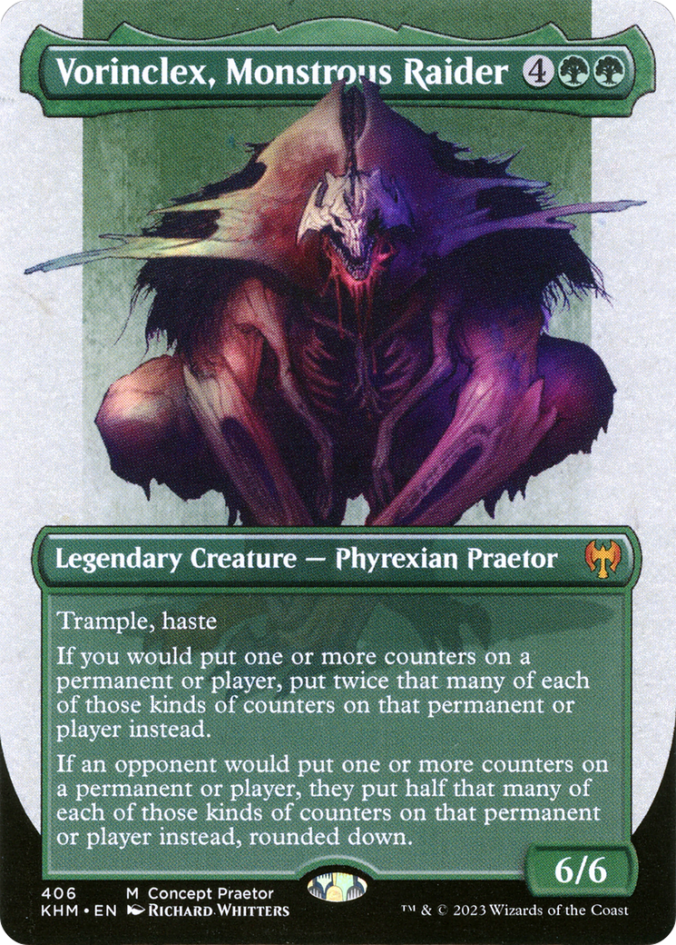 Vorinclex, Monstrous Raider (Concept Praetor) (ONE-406) - Kaldheim (Borderless)-1