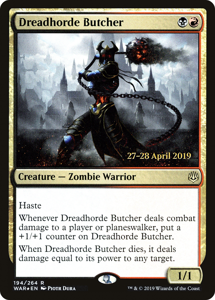 Dreadhorde Butcher [War of the Spark Prerelease Promos]-1