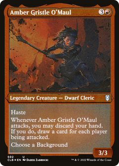 Amber Gristle O'Maul (CLB-502) - Commander Legends: Battle for Baldur's Gate Etched Foil-1