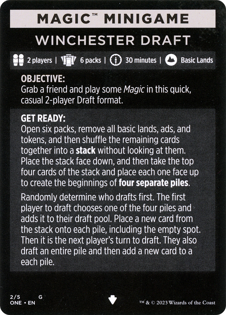 Winchester Draft // Winchester Draft (cont'd) (MONE-002) - Phyrexia: All Will Be One Minigames Foil-3