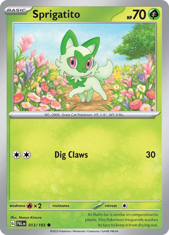 Sprigatito (013/193) (Theme Deck Exclusive) [Scarlet & Violet: Paldea Evolved]-1