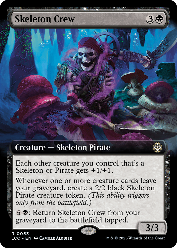 Skeleton Crew (Extended Art) [The Lost Caverns of Ixalan Commander]-1