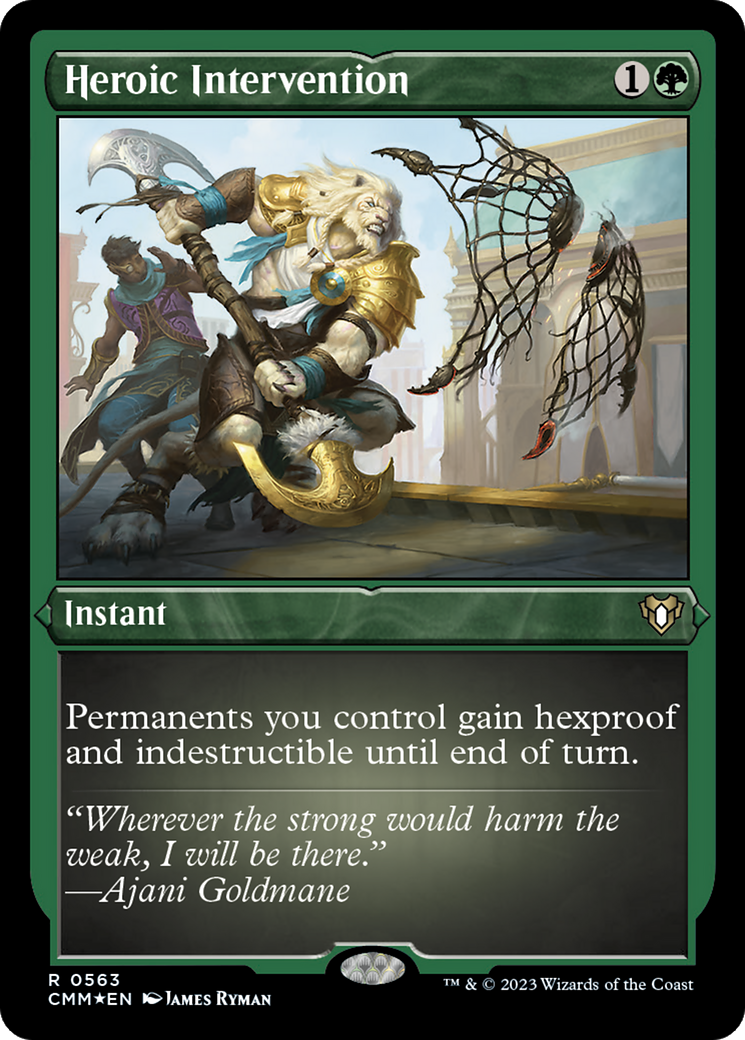 Heroic Intervention (CMM-563) - Commander Masters Etched Foil-1