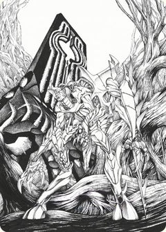 Lukka, Bound to Ruin Art Card [Phyrexia: All Will Be One Art Series]-1