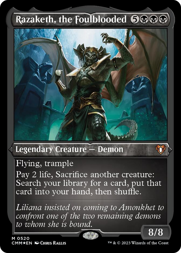 Razaketh, the Foulblooded (Foil Etched) [Commander Masters]-1