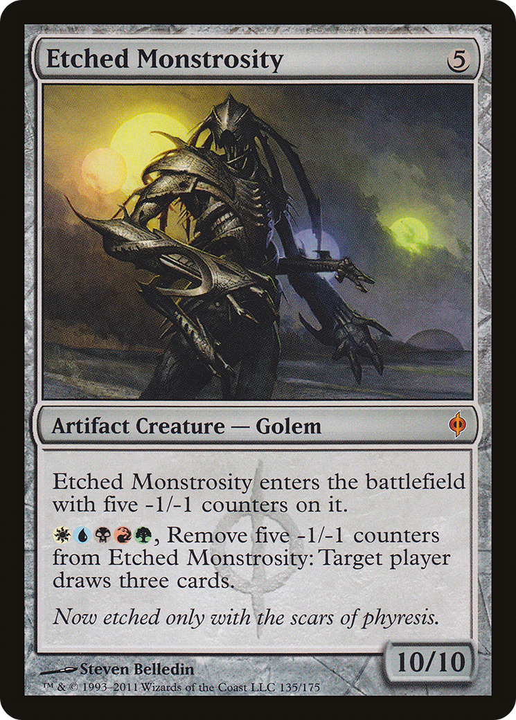 Etched Monstrosity [New Phyrexia]-1