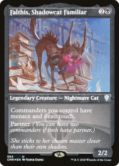 Falthis, Shadowcat Familiar (Etched) [Commander Legends]-1