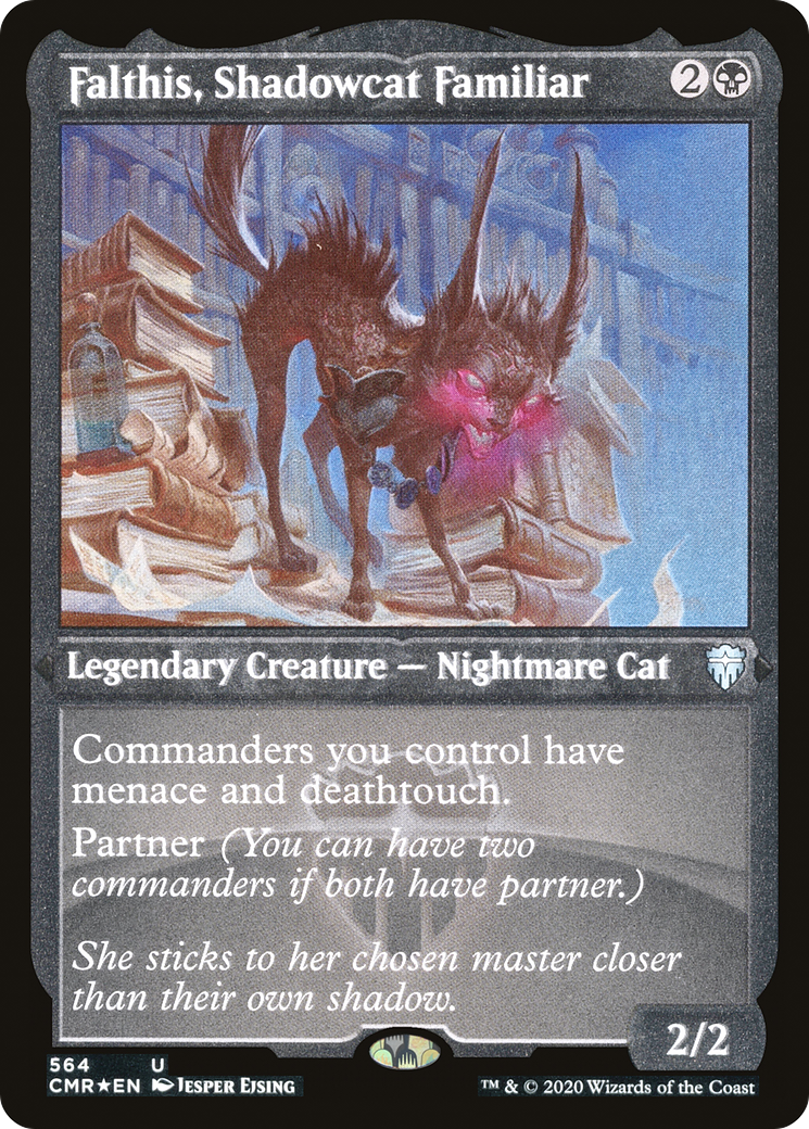 Falthis, Shadowcat Familiar (Etched) [Commander Legends]-1