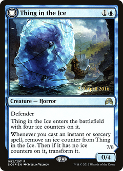 Thing in the Ice // Awoken Horror [Shadows over Innistrad Prerelease Promos]-3
