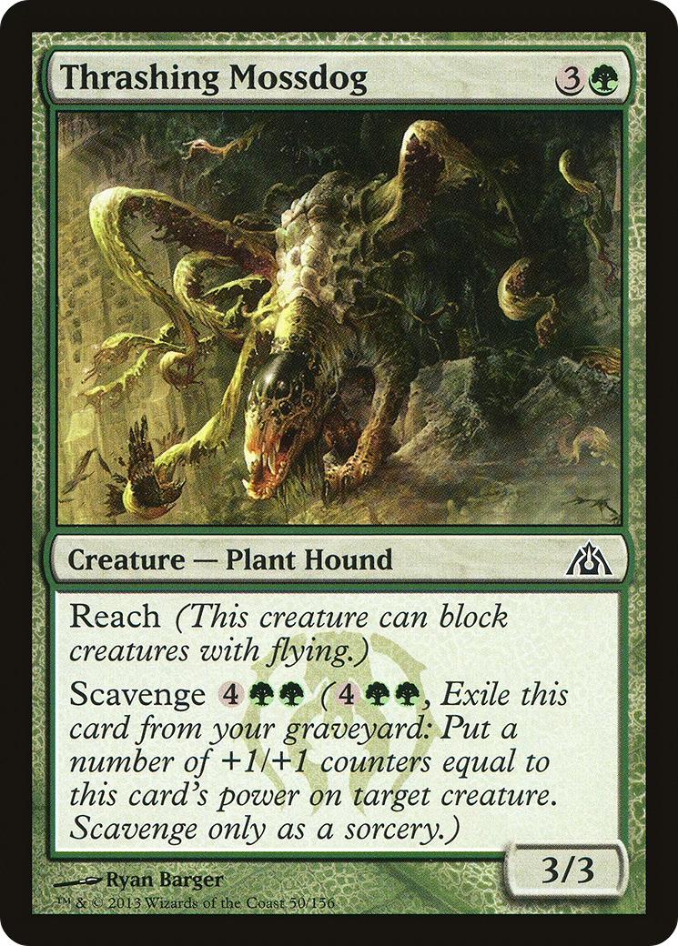 Thrashing Mossdog (DGM-050) - Dragon's Maze Foil-1