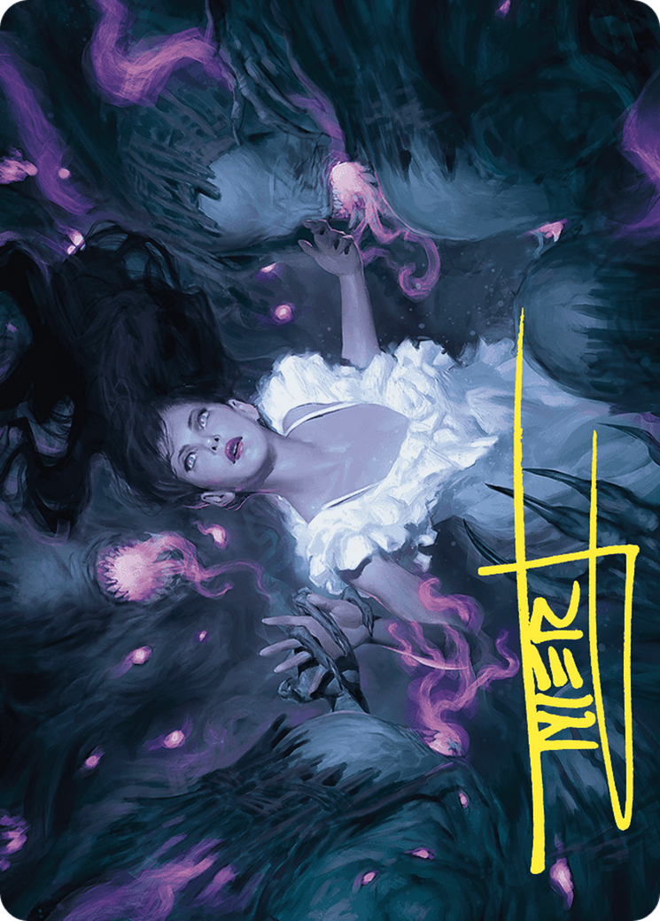 Neva, Stalked by Nightmares // Neva, Stalked by Nightmares (AWOE-030) - Wilds of Eldraine Art Series (Borderless) Foil-3