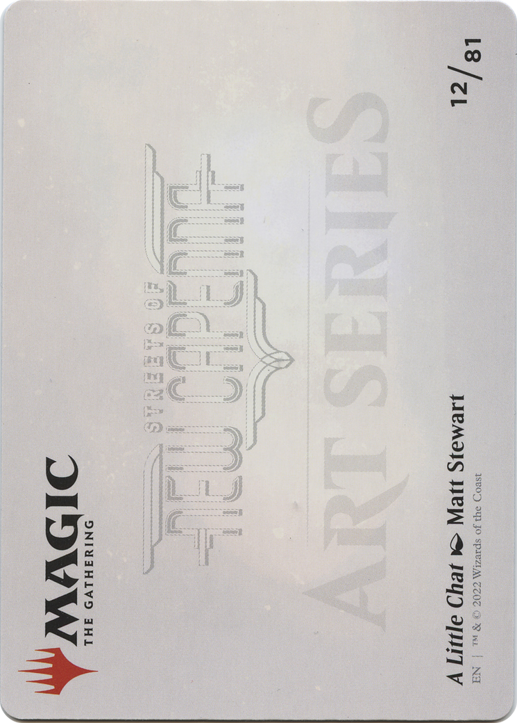 A Little Chat // A Little Chat (ASNC-012) - New Capenna Art Series (Borderless) Foil-2
