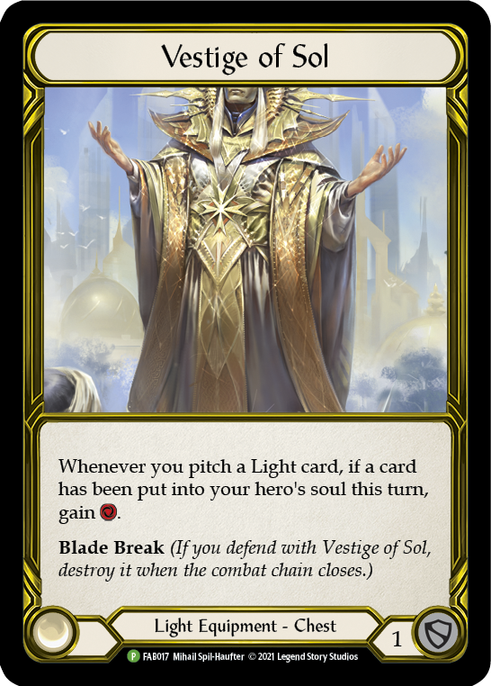 Vestige of Sol (Golden) [FAB017] (Promo)  Cold Foil-1