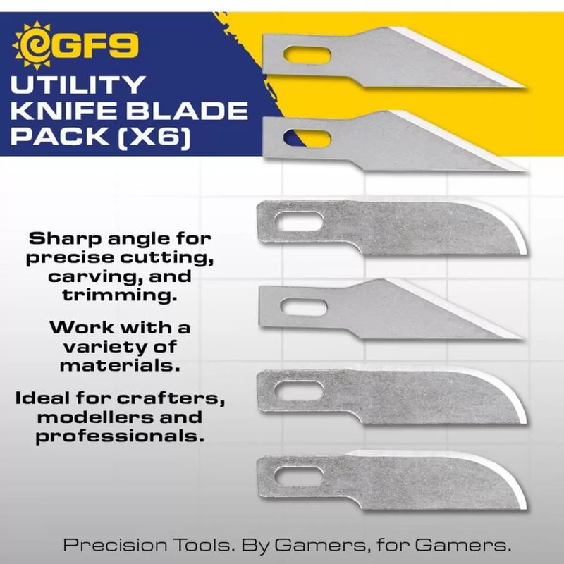 Gale Force 9: Precision Hobby Tools – Utility Knife Blade Pack (6)-1