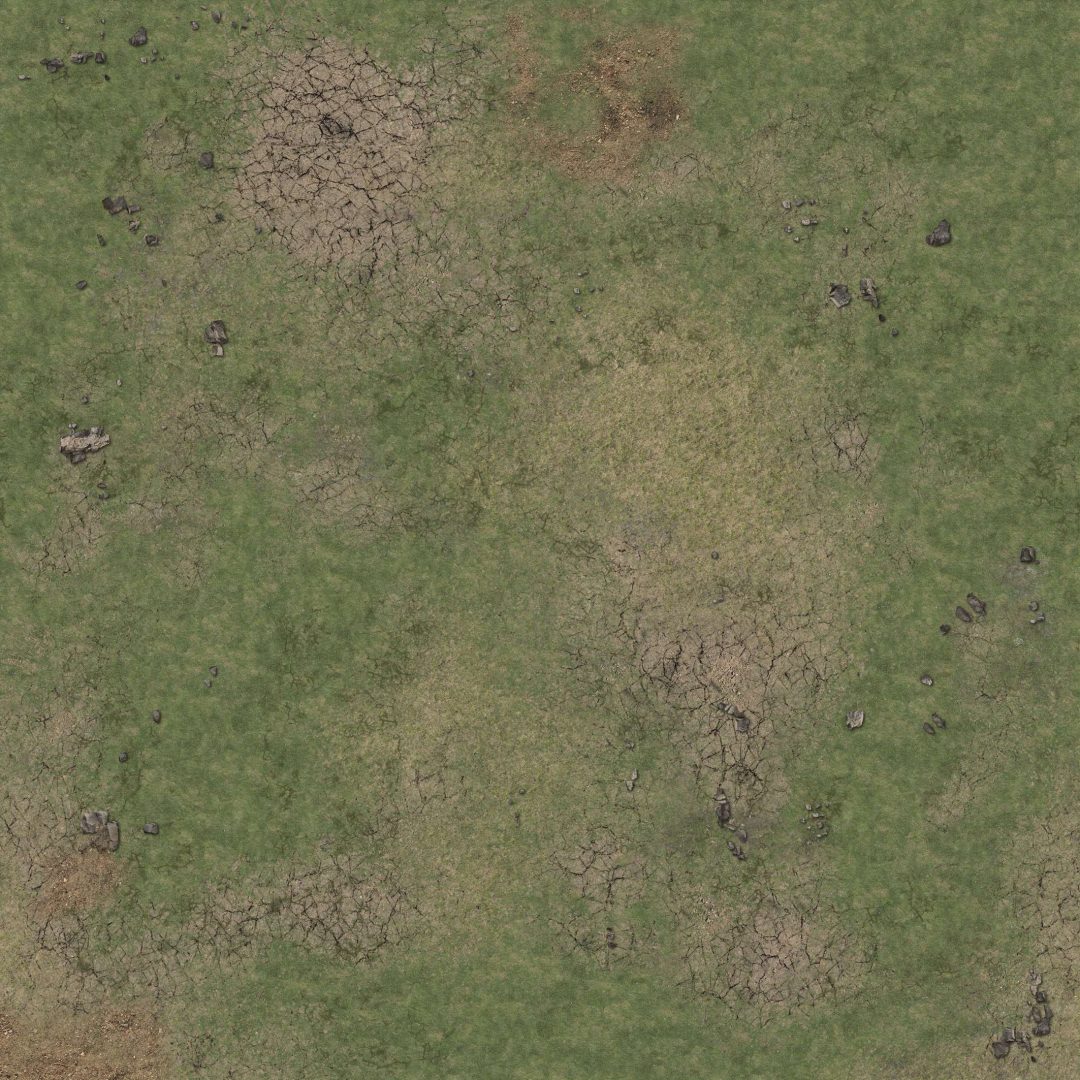 Battle Systems - Fantasy Dungeon - Grassy Fields Gaming Mat 3x3 - Grid