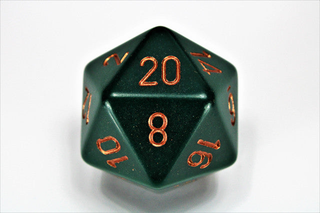 CHX 34mm d20 Single Dice Opaque Dusty Green/Copper-1