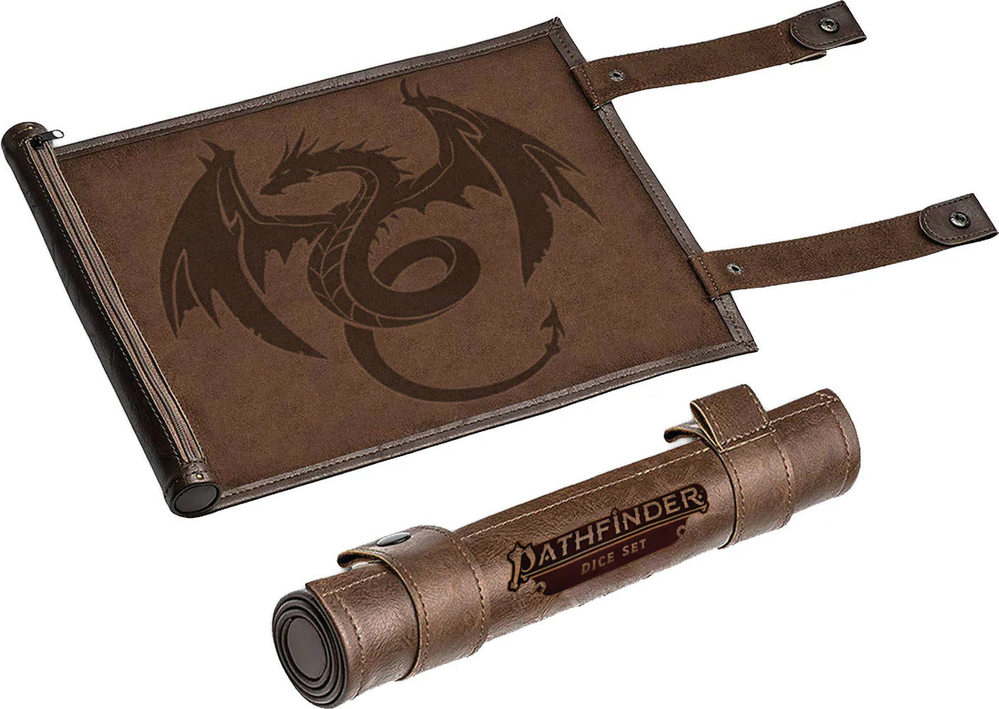 Pathfinder: Leather Scroll with Dice Storage