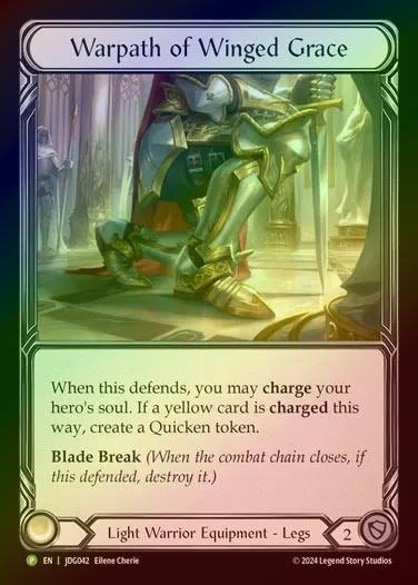 Warpath of Winged Grace [JDG042] (Promo)  Cold Foil