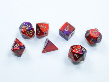 CHX Mini-Polyhedral 7-Die Set Gemini Purple-Red/Gold