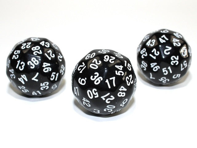 Koplow d60 Single Dice Opaque Black/White-1