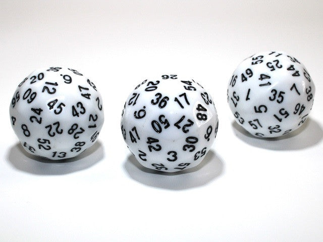 Koplow d60 Single Dice Opaque White/Black-1
