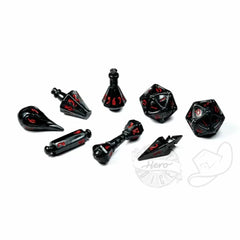 PolyHero Dice - Wizard 8 Dice Set Shadow-1