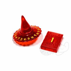 PolyHero Dice - Wizard d20 Wizard Hat and d2 Spellbook in Dragonfire-1