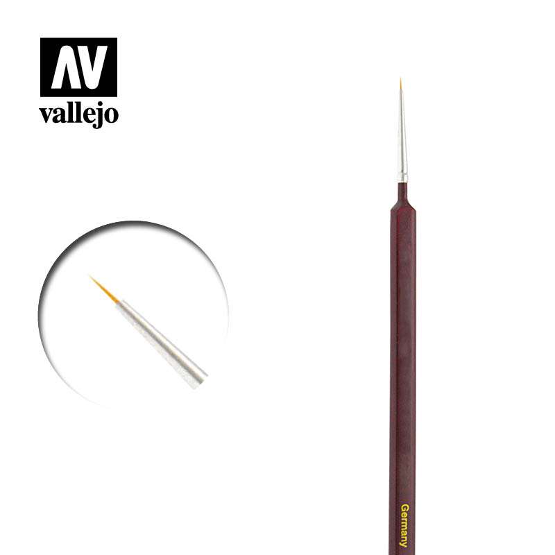 Vallejo Brushes - Triangular handle Toray Brush No.3/0