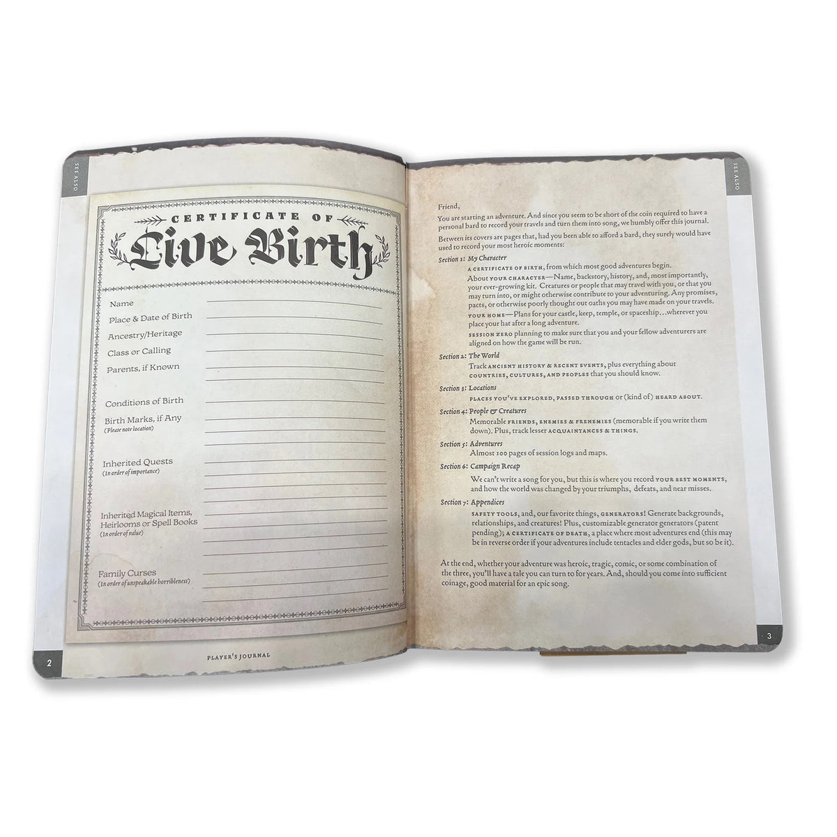 Beadle & Grimm's Player's Journal