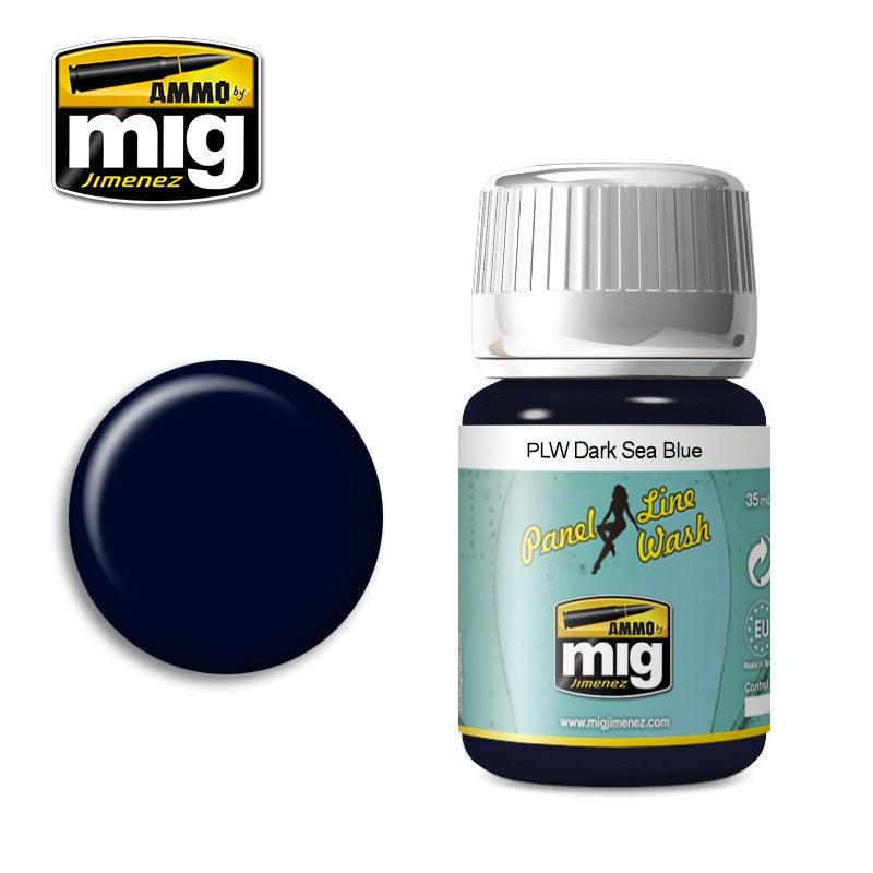 Ammo by MIG -  Panel Line Wash - Dark Sea Blue 35ml