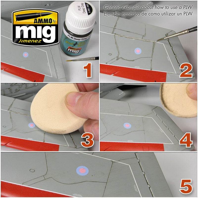 Ammo by MIG -  Panel Line Wash - Dark Sea Blue 35ml
