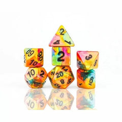 Sirius Dice - Rainbow Gold Dice Set 7-1