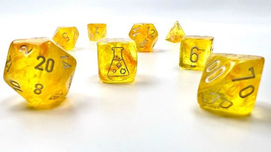 CHX30053 Borealis Canery/white 7-Set Lab Dice-1
