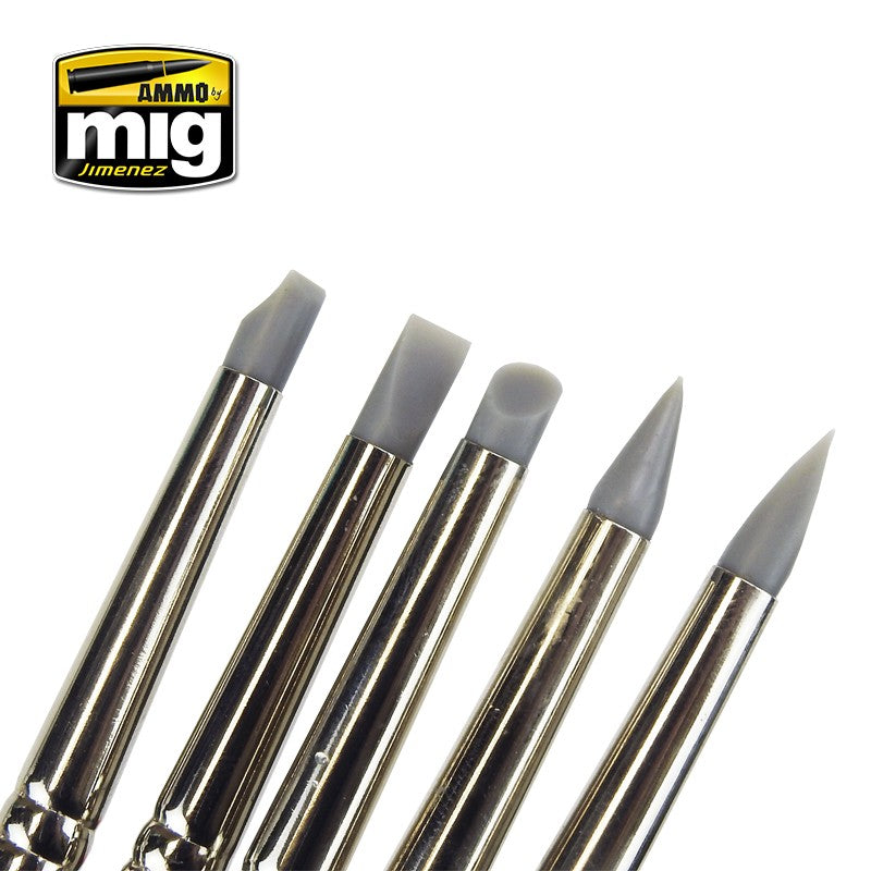 Ammo by MIG -  Brushes - Rubber Brush Set